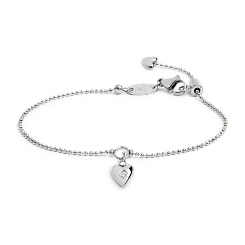 Bracciale Marlù donna Catena a sfere con cuore pendente