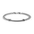 Bracciale Marlù catena cuban e catena snake piatta centrale con trama puntinata