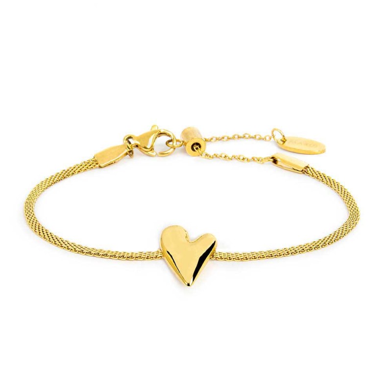Bracciale Marlù Catena mesh con cuore irregolare