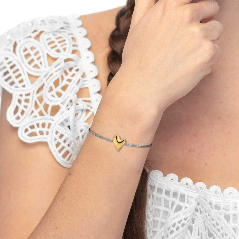Bracciale Marlù Catena mesh con cuore irregolare
