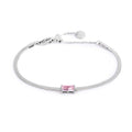 Bracciale Marlù Donna catena snake con zircone baguette Rosa