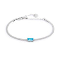 Bracciale Marlù Donna catena snake con zircone baguette Azzurro