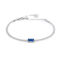 Bracciale Marlù Donna catena snake con zircone baguette Blu