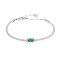 Bracciale Marlù Donna catena snake con zircone baguette Verde