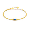 Bracciale Marlù Donna catena snake con zircone baguette Blu