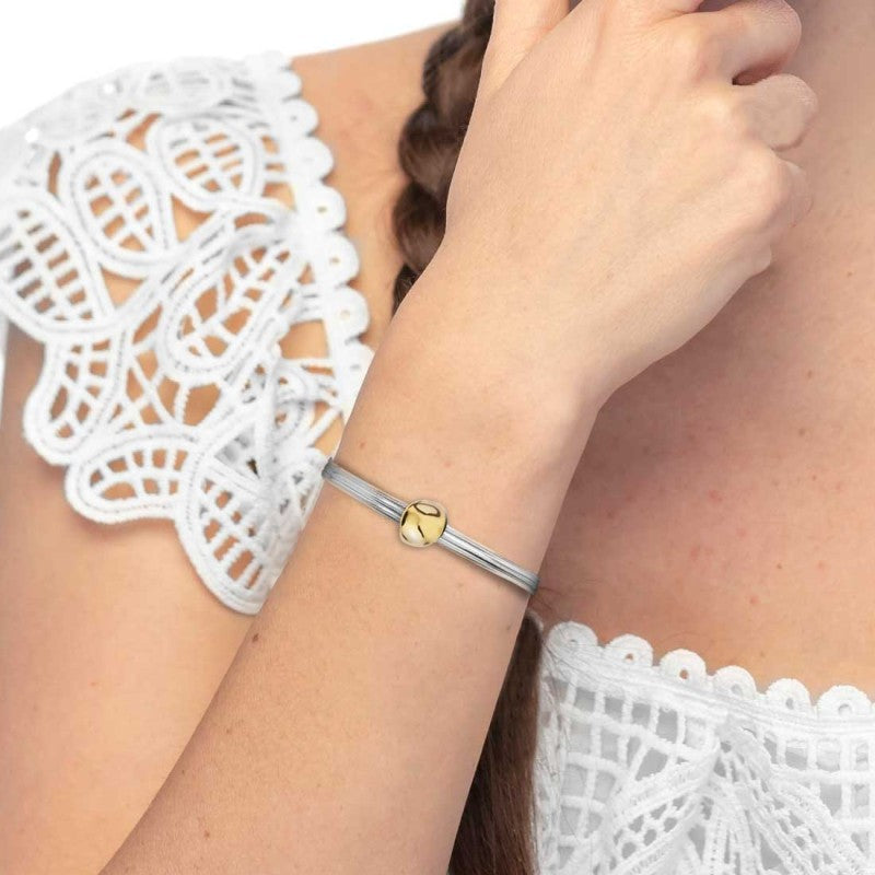 Bracciale Marlù Snake multifilo con bottone martellato