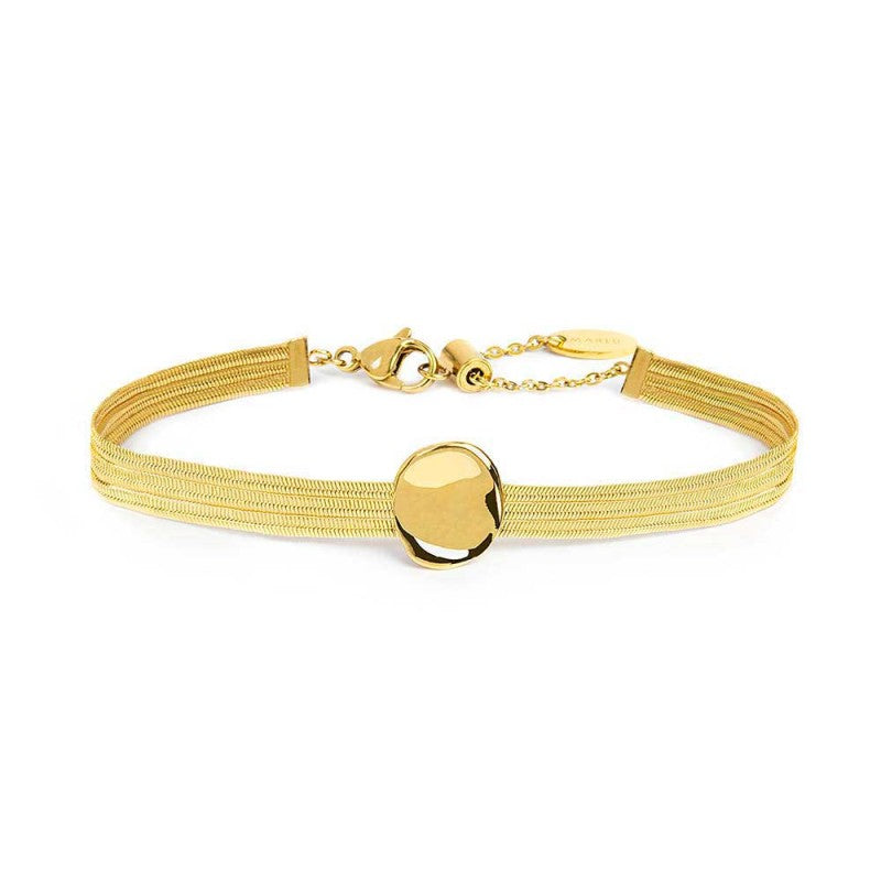 Bracciale Marlù Snake multifilo con bottone martellato