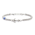 Bracciale Marlù Uomo con ancora elementi in ematite ed acciaio e rondella sodalite