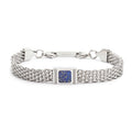 Bracciale Marlù Uomo con pietra centrale catena mesh lapis