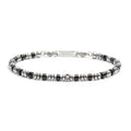 Bracciale Marlù Uomo con rondelle in pietra ed elementi in ematite nera
