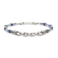 Bracciale Marlù Uomo con sodalite a rondelle e catena marine