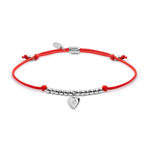 Bracciale Marlù donna Cordino rosso con cuore pendente