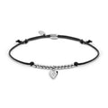 Bracciale Marlù donna Cordino nero con cuore pendente