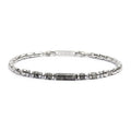 Bracciale Marlù Uomo con elementi in pietra ed elementi in ematite catena box