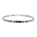 Bracciale Marlù Uomo con elementi in pietra ed elementi in ematite catena box
