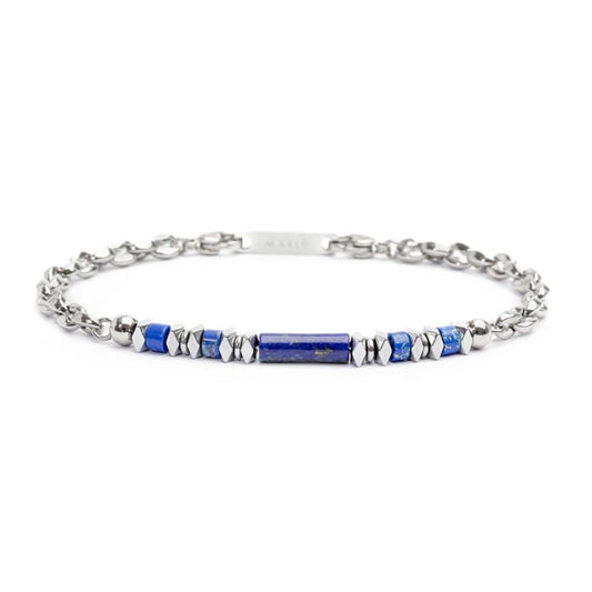 Bracciale Marlù Uomo con elementi in pietra ed elementi in ematite catena marine