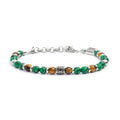 Bracciale Marlù unisex malachite e occhio di tigre