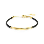 Bracciale Marlù Cordino nero con tubolare centrale