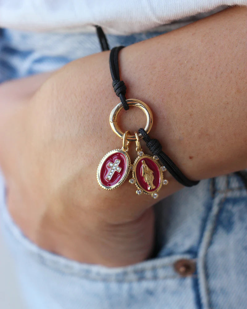 Bracciale Rue des Mille Charm bar Soft cord base cerchio