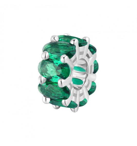 Charm argento Fancy life green