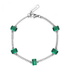 Bracciale argento Fancy life green