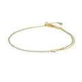 Cavigliera marlù donna Catena Myuki turchese gold