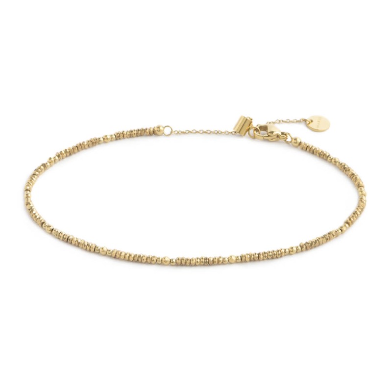 Cavigliera Marlù donna Perline di ematite sfaccettate