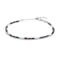 Cavigliera Marlù Doppia catena lapis e occhio di tigre