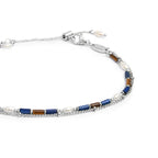 Cavigliera Marlù Doppia catena lapis e occhio di tigre