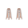 Orecchini Bronzallure a Cerchio Triplo Filo Pavé in Cubic Zirconia