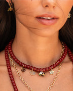 Collana Rue des Mille Charm bar Base Ibiza Burgundy