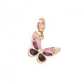Charm Rosato Storie Farfalla rosè e smalto