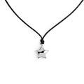 Collana Marlù Cordino nero con stella bombata