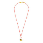 Collana Marlù Cordino rosso con stella bombata