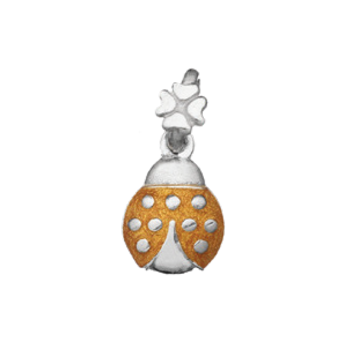 Ciondolo Edoardo Mariani Coccinellina smaltata "Positive vibes" argento e smalto