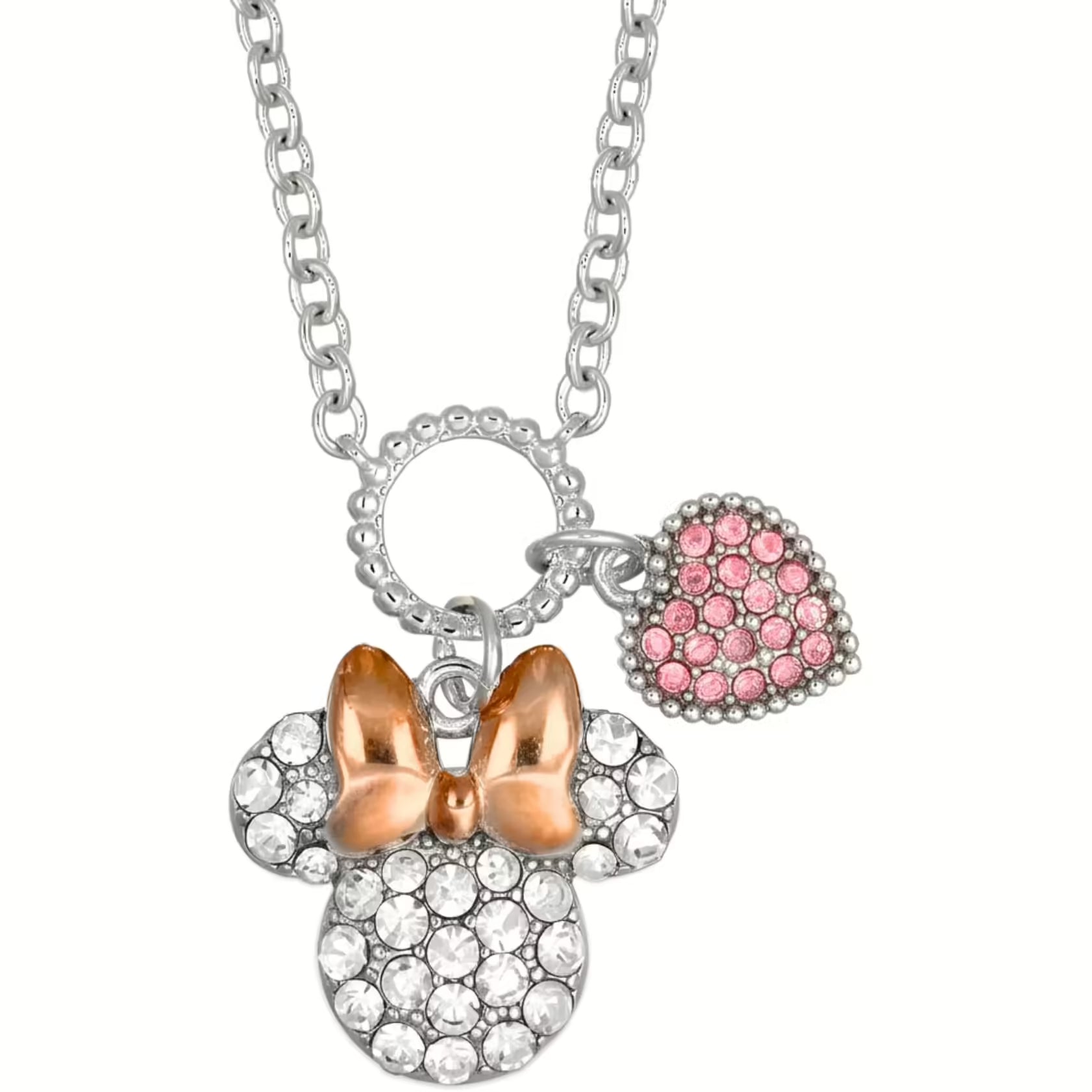 Collana Disney bimba Minnie e cuoricino rosa