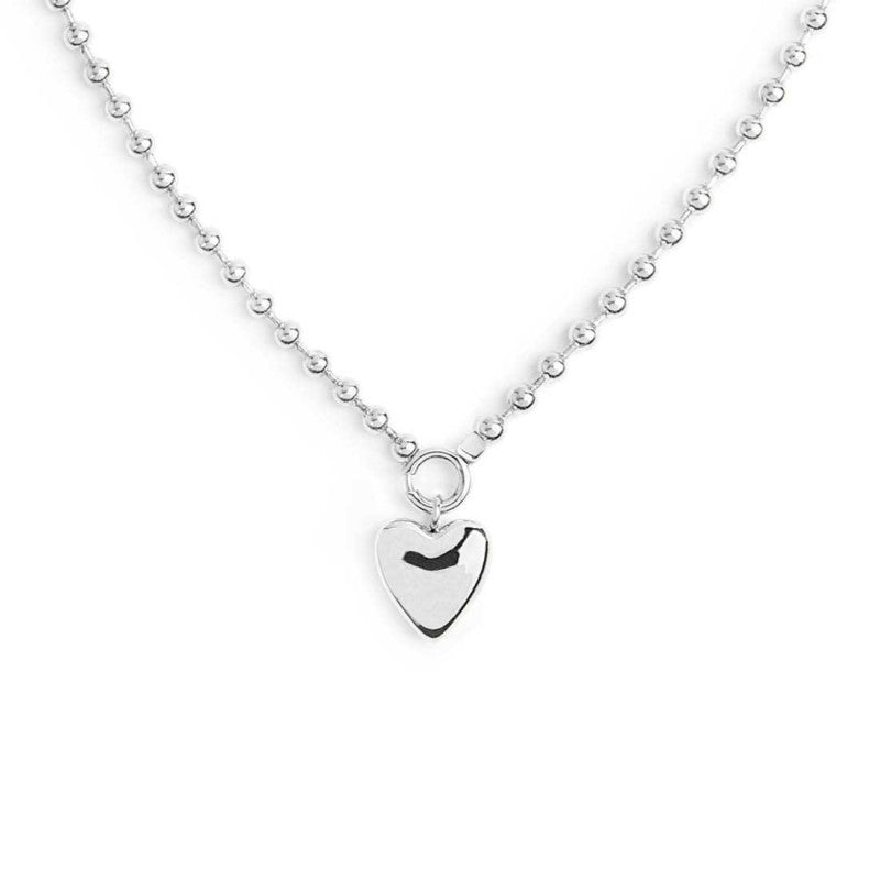 Collana Marlù Sfere e cuore bombato