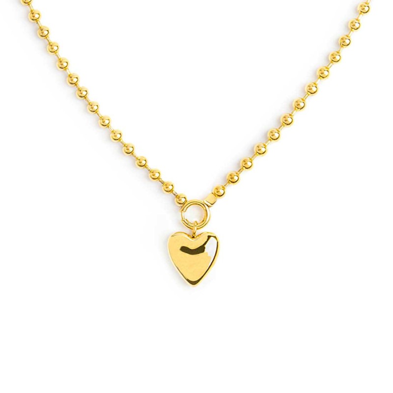 Collana Marlù Sfere e cuore bombato