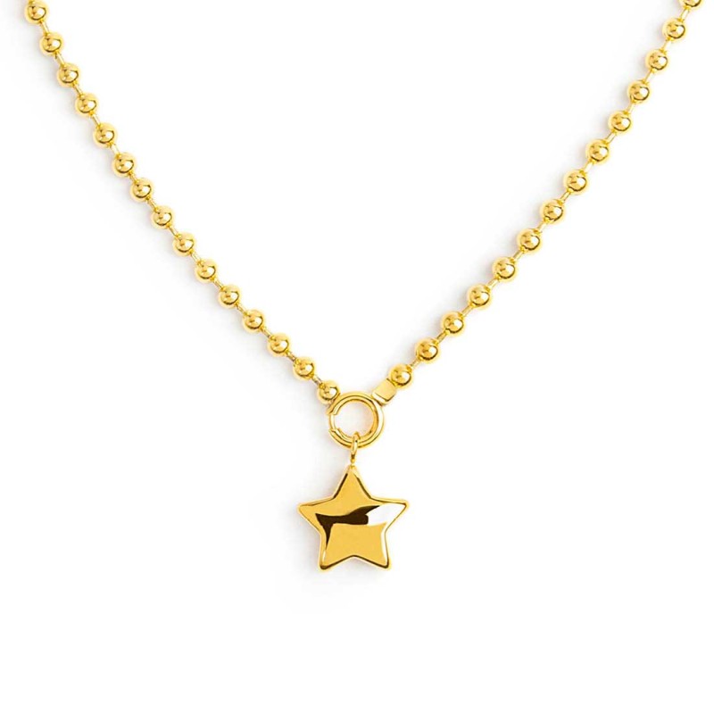 Collana Marlù Sfere con stella bombata