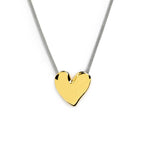 Collana Marlù Catena mesh e cuore irregolare martellato