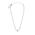 Collana Marlù Donna catena snake con zircone baguette Bianco