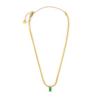 Collana Marlù Donna catena snake con zircone baguette Verde