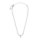 Collana Marlù Donna catena snake con zircone baguette Rosa