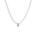 Collana Marlù Donna catena snake con zircone baguette Viola