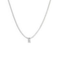 Collana Marlù Donna catena snake con zircone baguette Bianco