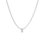 Collana Marlù Donna catena snake con zircone baguette Bianco