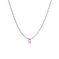 Collana Marlù Donna catena snake con zircone baguette Rosa