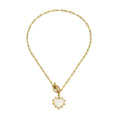 Collana Vestopazzo donna Cuore grande vintage madreperla