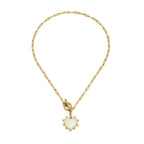 Collana Vestopazzo donna Cuore grande vintage madreperla