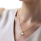 Collana Vestopazzo donna Cuore vintage madreperla